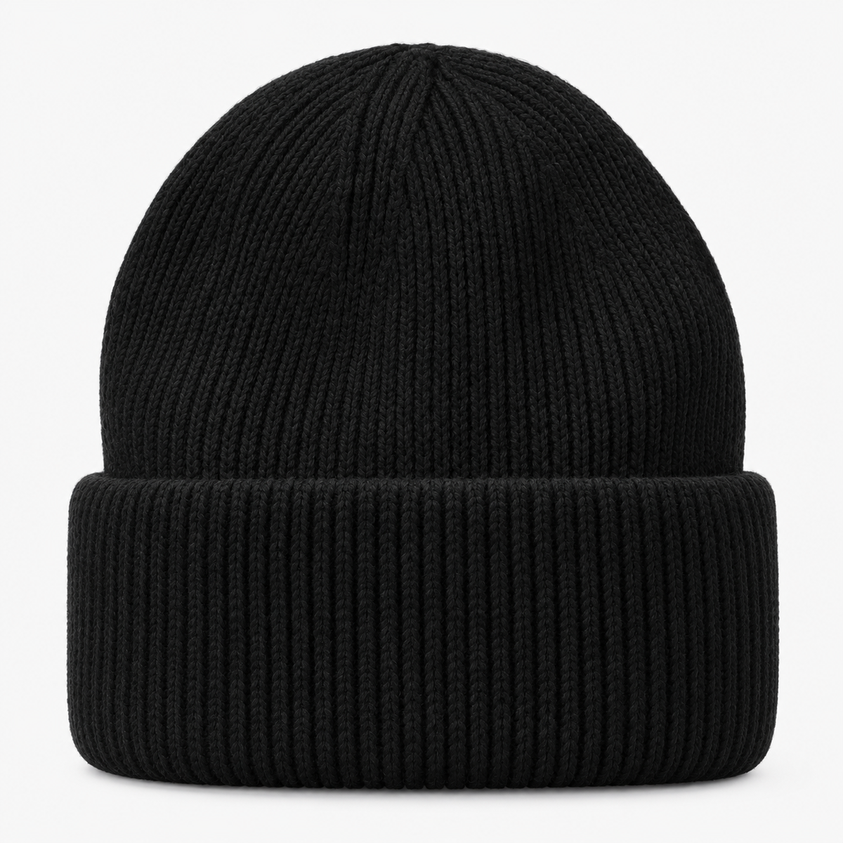 Wintermütze mit Geripptem Strickdesign und Umschlag