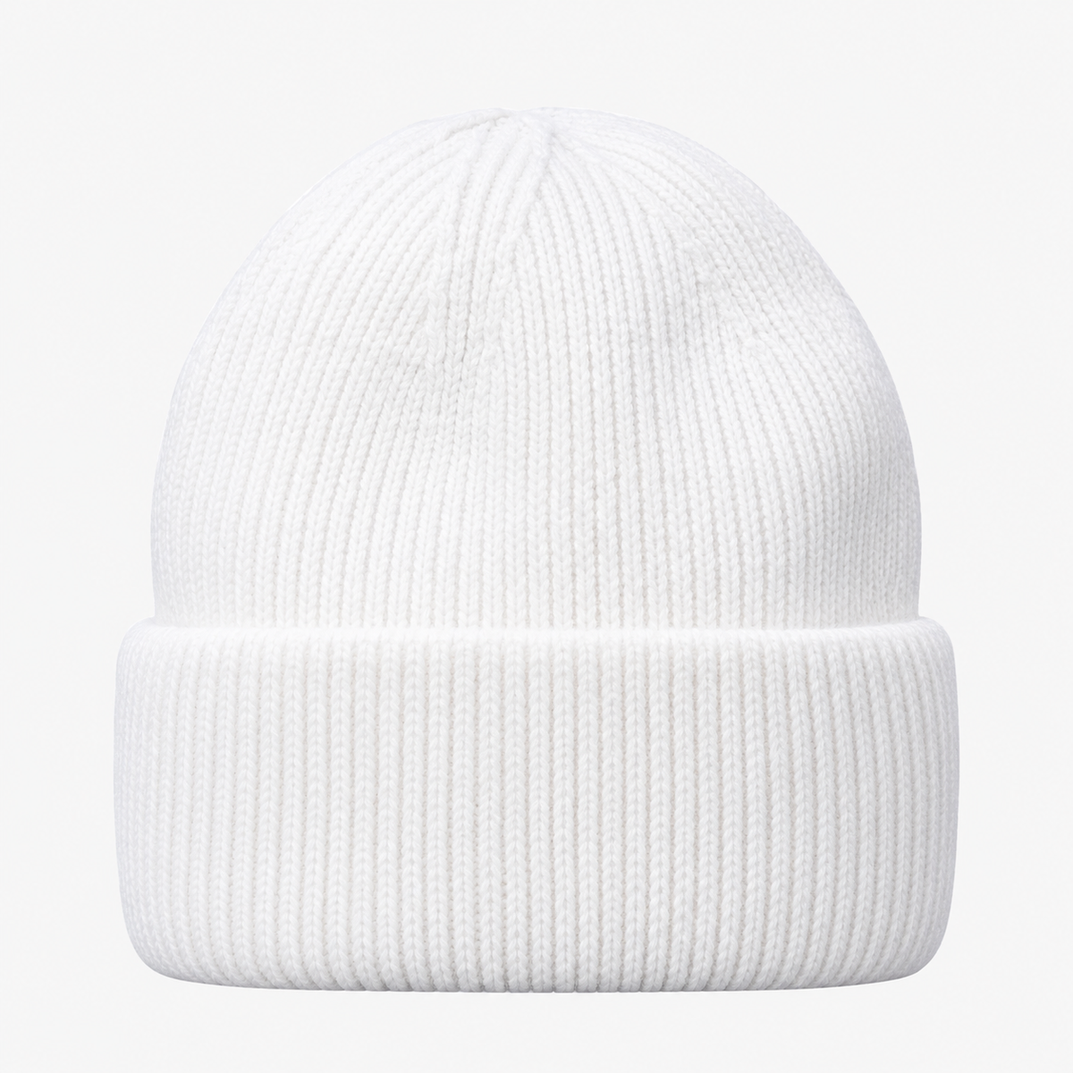 Wintermütze mit Geripptem Strickdesign und Umschlag