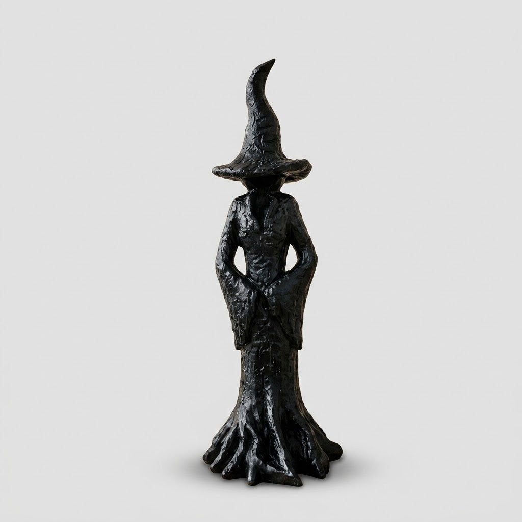 Hexen-Gartenstatue - Handgefertigte Harz-Wächterfigur