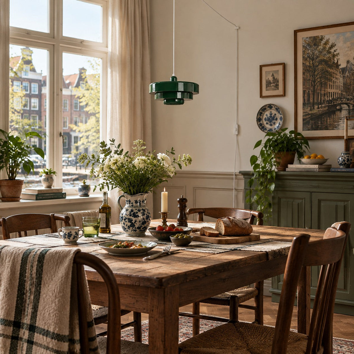 Steckdosen-Pendelleuchte im Retro-Bauhaus-Stil, mehrfarbig – Ansicht 5