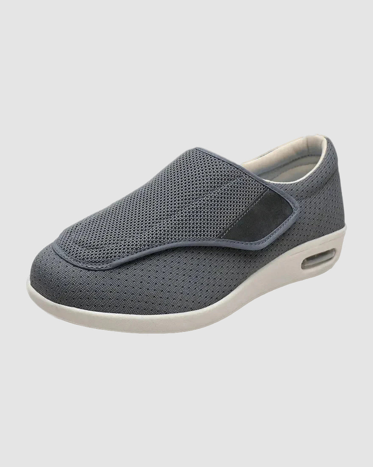Herren Sneaker ohne Schnürung mit Mesh in Hellgrau