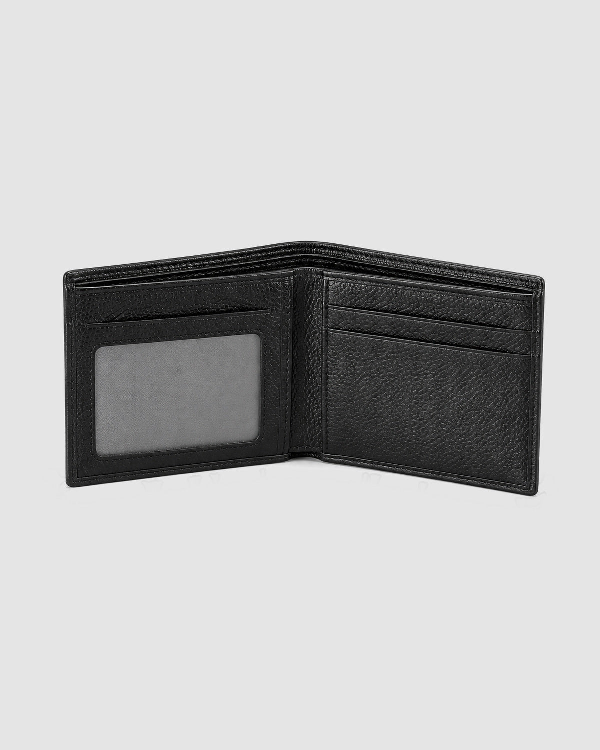 Herren Bifold-Geldbörse mit Kartenfächern und Sichtfach – Schwarz, Bild 3