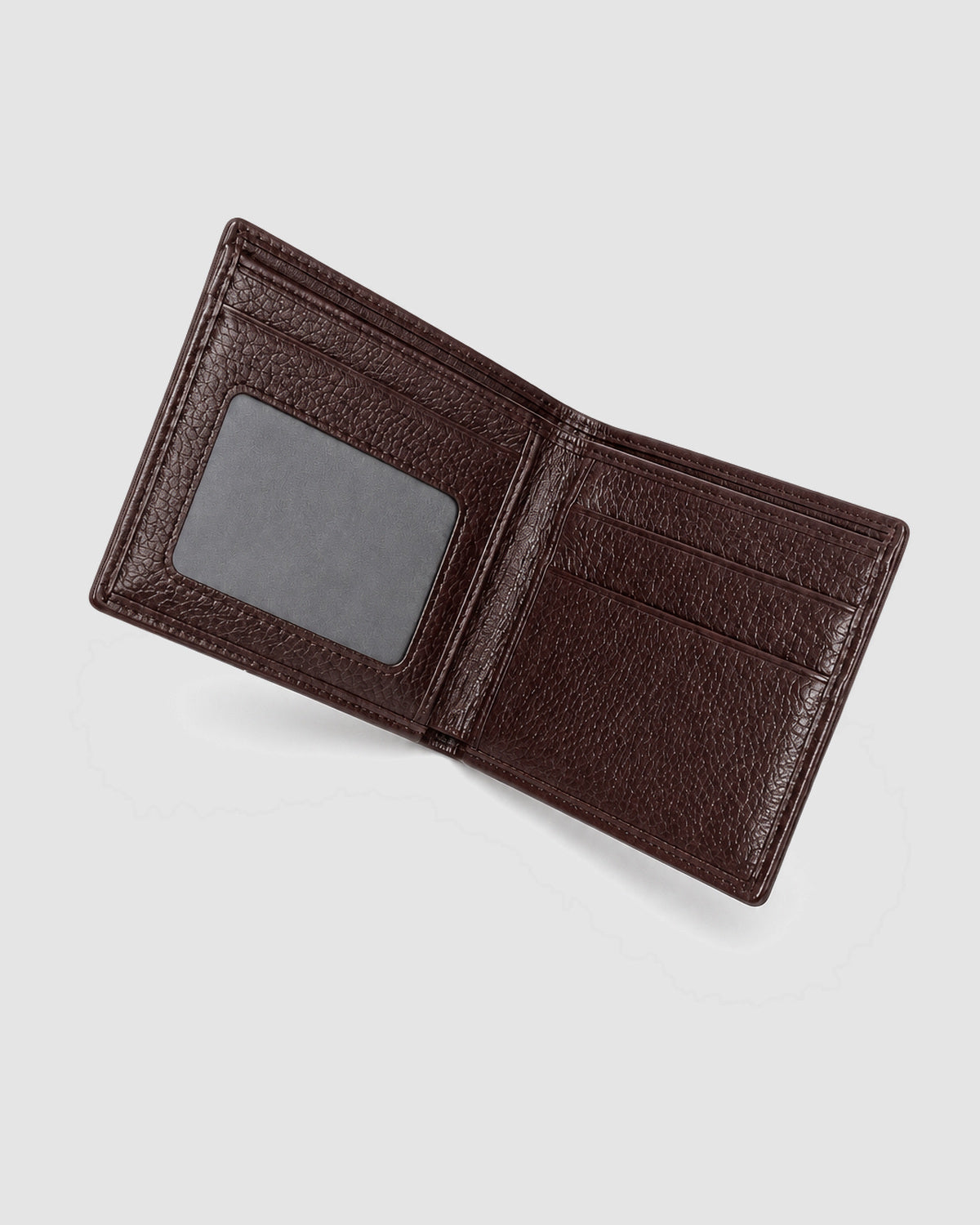 Herren Bifold-Geldbörse mit Kartenfächern und Sichtfach – Braun, Bild 3