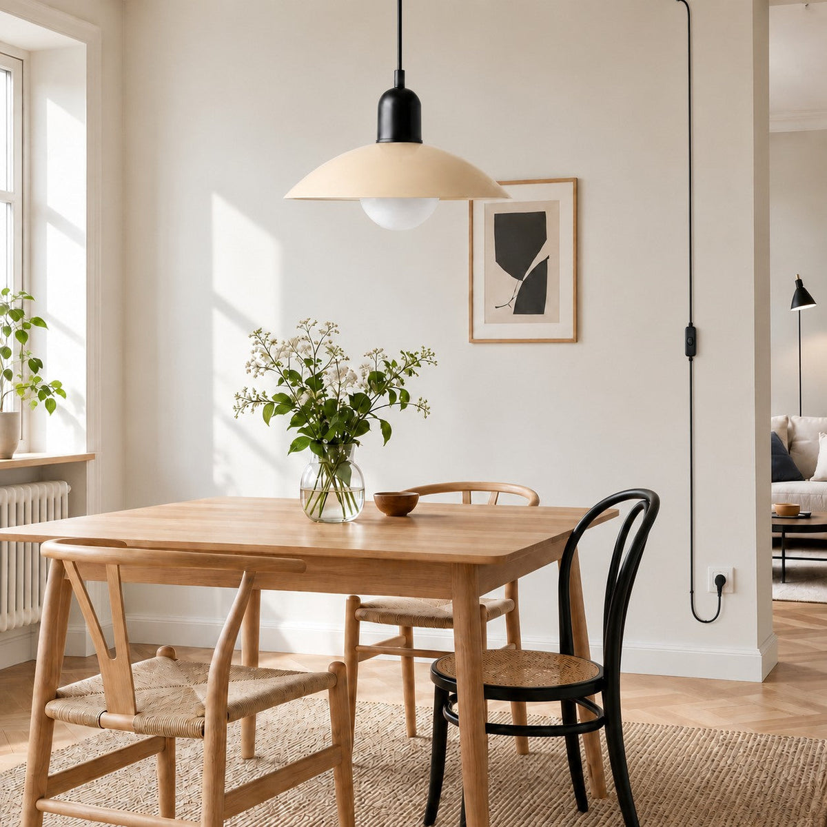 Steckdosen-Pendelleuchte im Mid-Century-Bauhaus-Stil – Ansicht 38