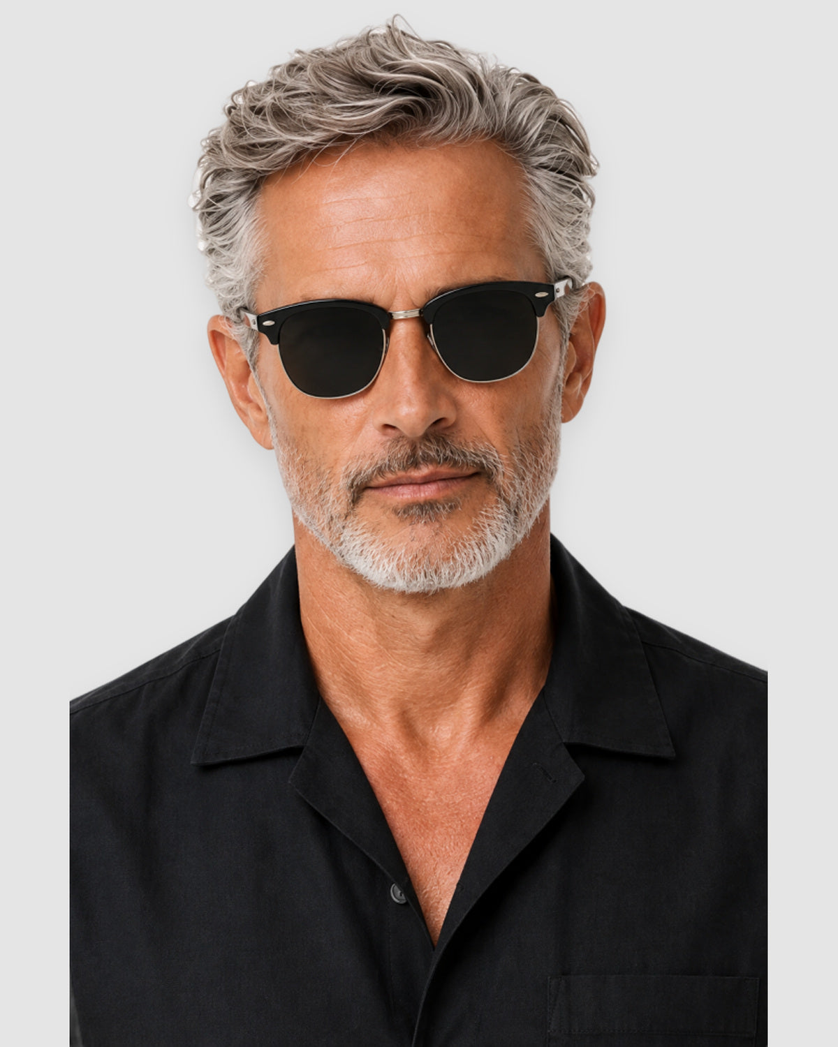 Herren Sonnenbrille mit Halbrand und UV400-Schutz, Bild 4
