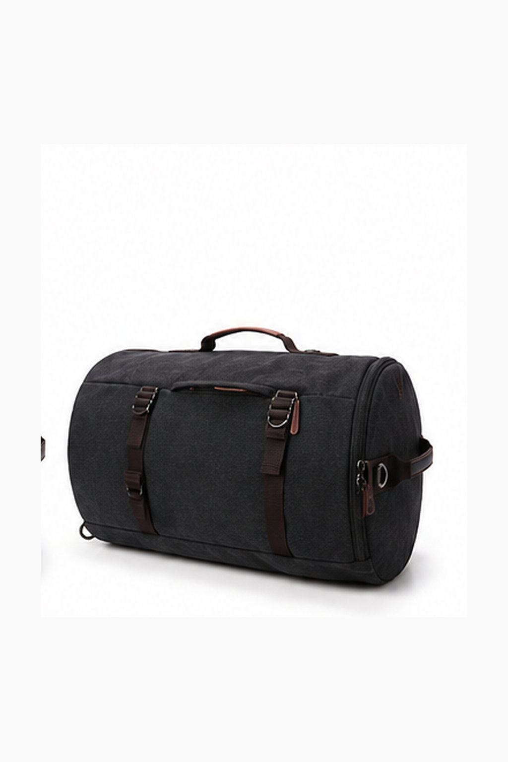 Convertible Canvas-Reisetasche und Rucksack – Schwarz