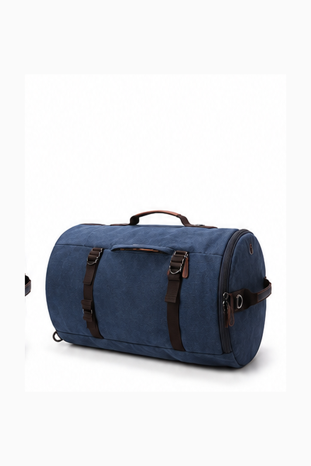 Convertible Canvas-Reisetasche und Rucksack – Blau