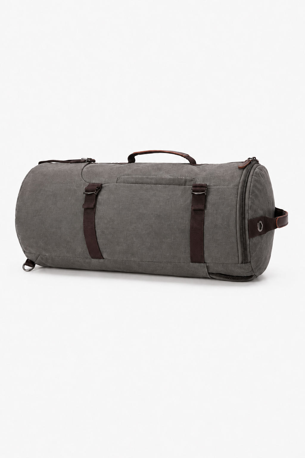 Convertible Canvas-Reisetasche und Rucksack – Grau
