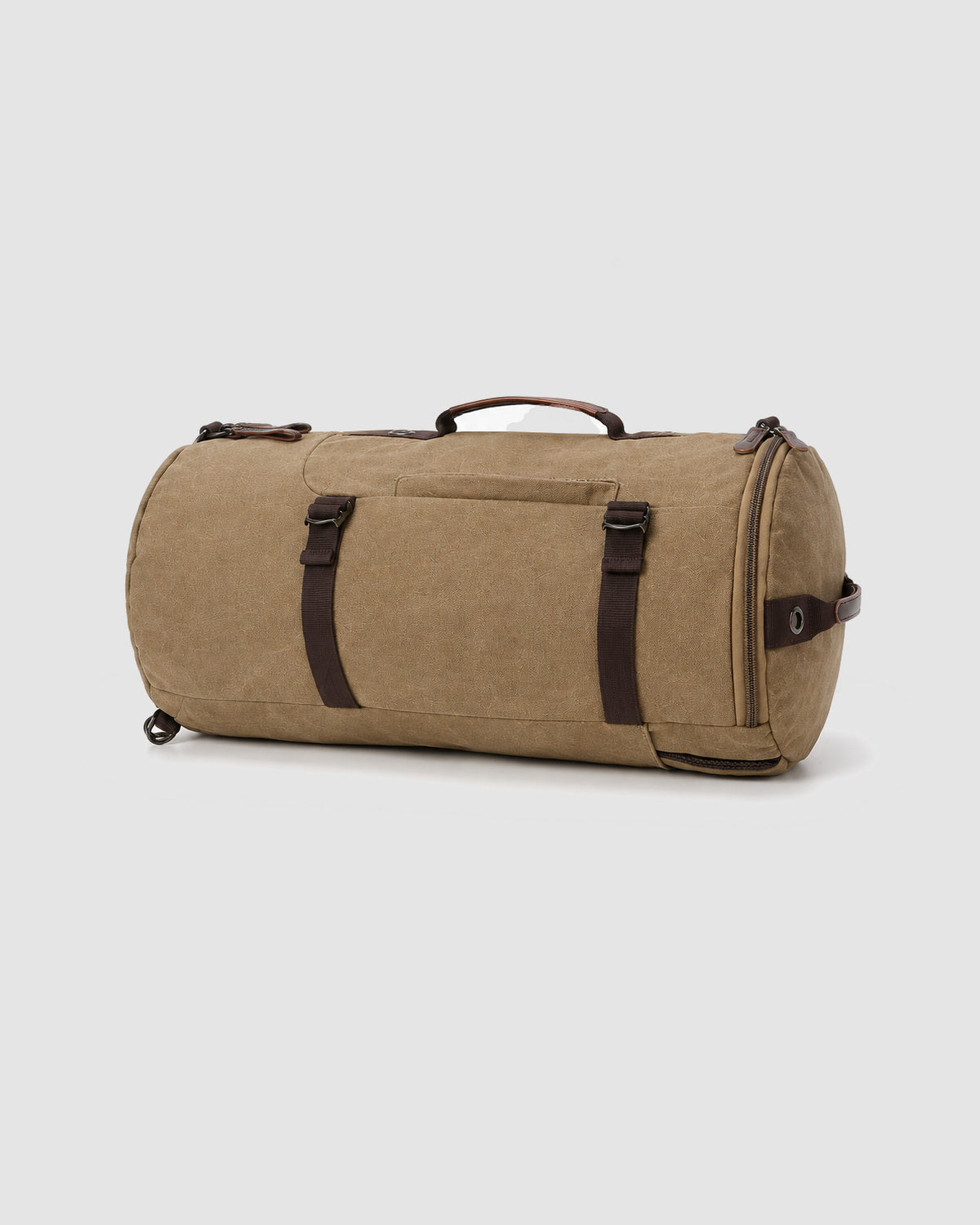 Herren Reisetasche aus Canvas, auch als Rucksack – Khaki, Bild 2
