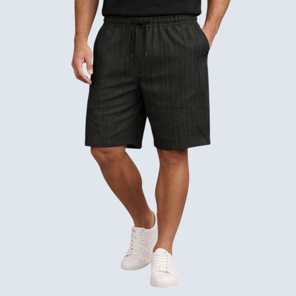Herren Shorts Leinen Knielang