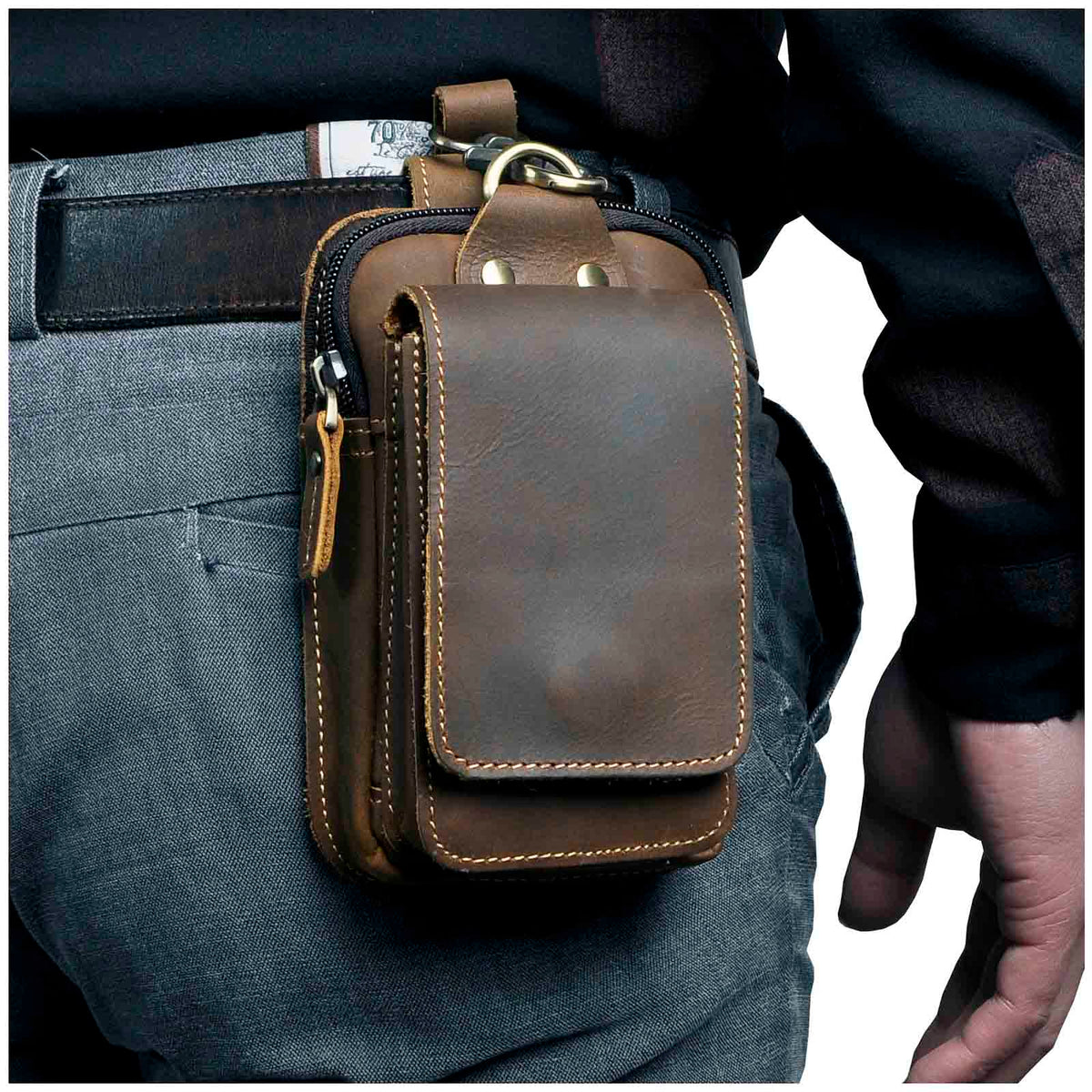 Herren Gürteltasche Echtleder