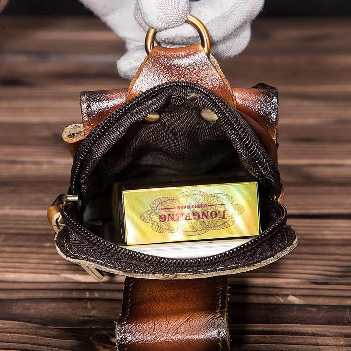Herren Gürteltasche Echtleder