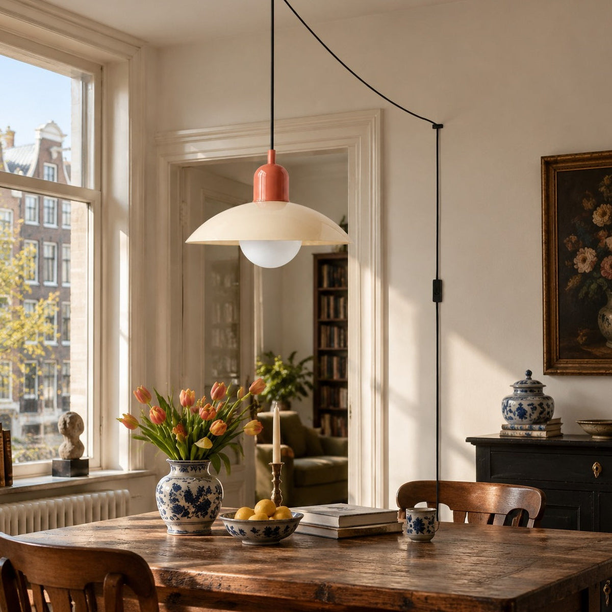 Steckdosen-Pendelleuchte im Mid-Century-Bauhaus-Stil – Ansicht 2