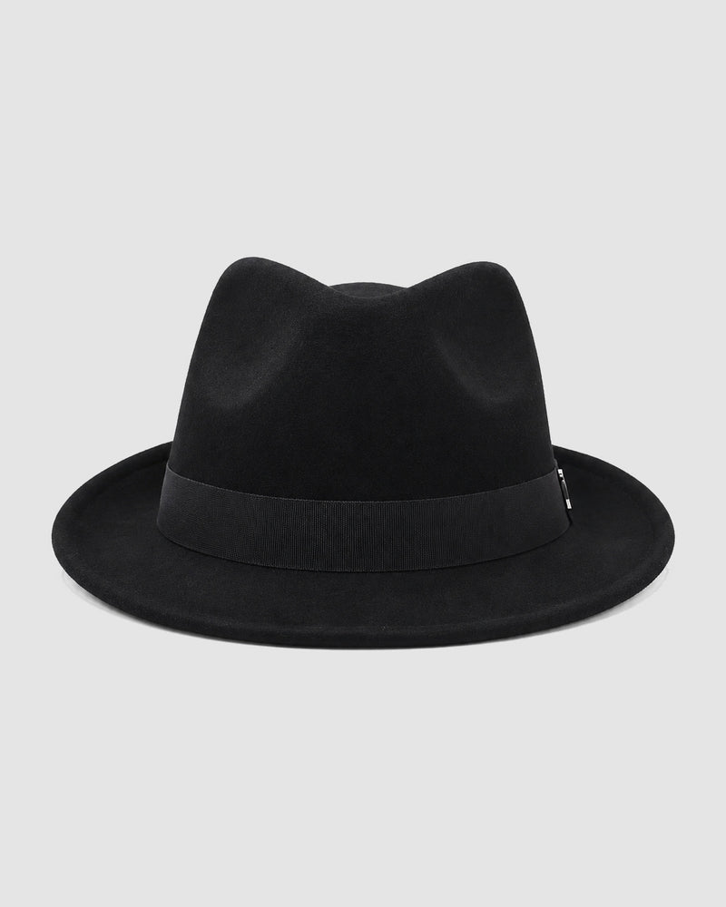 Fedora-hoed voor heren met hoedband – Zwart