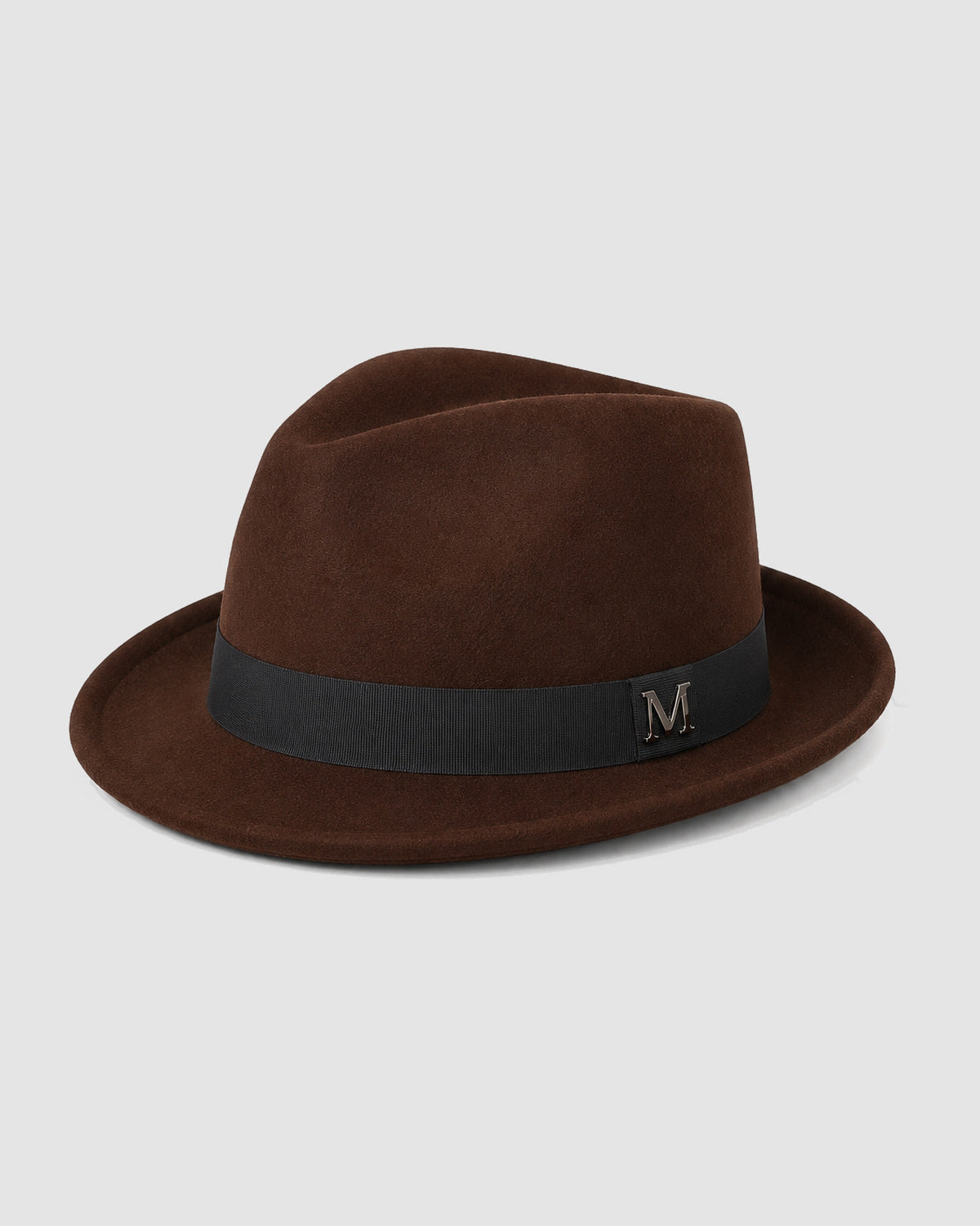 Herren Fedora-Hut mit Hutband – Braun, Bild 2