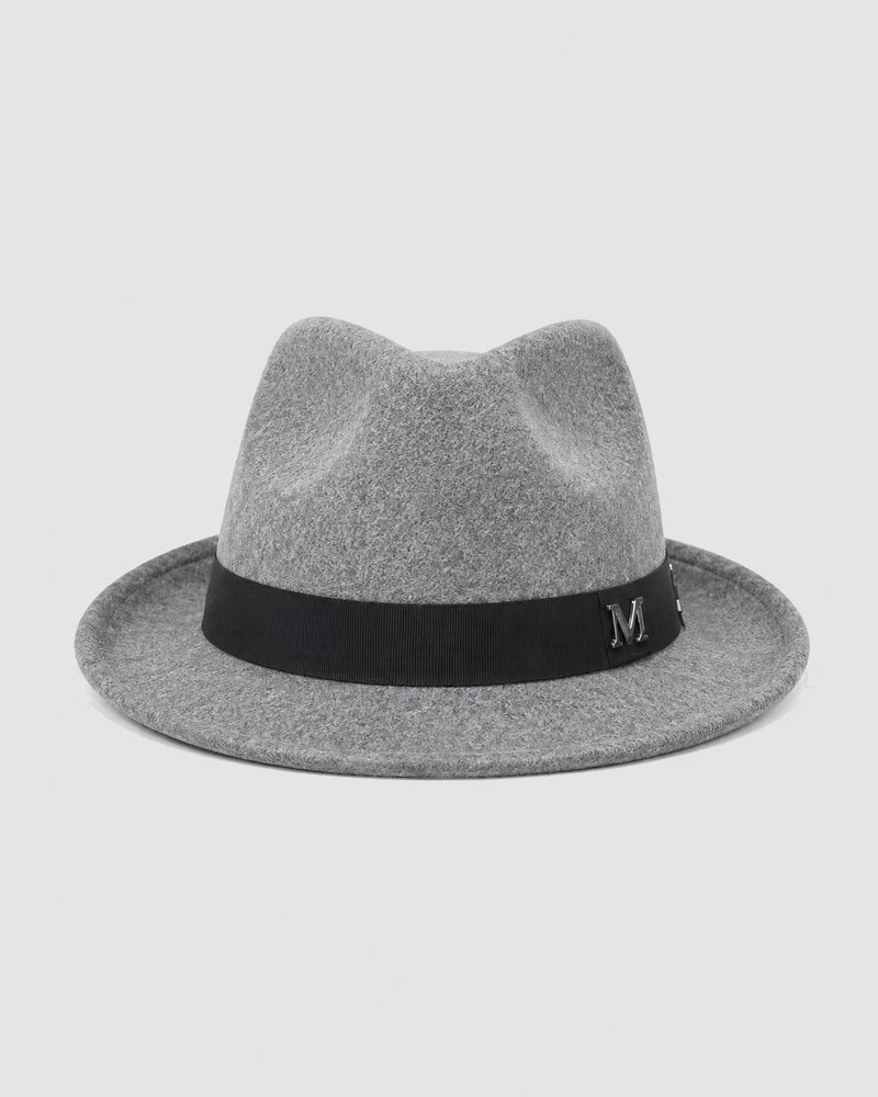 Fedora-hoed voor heren met hoedband – Grijs