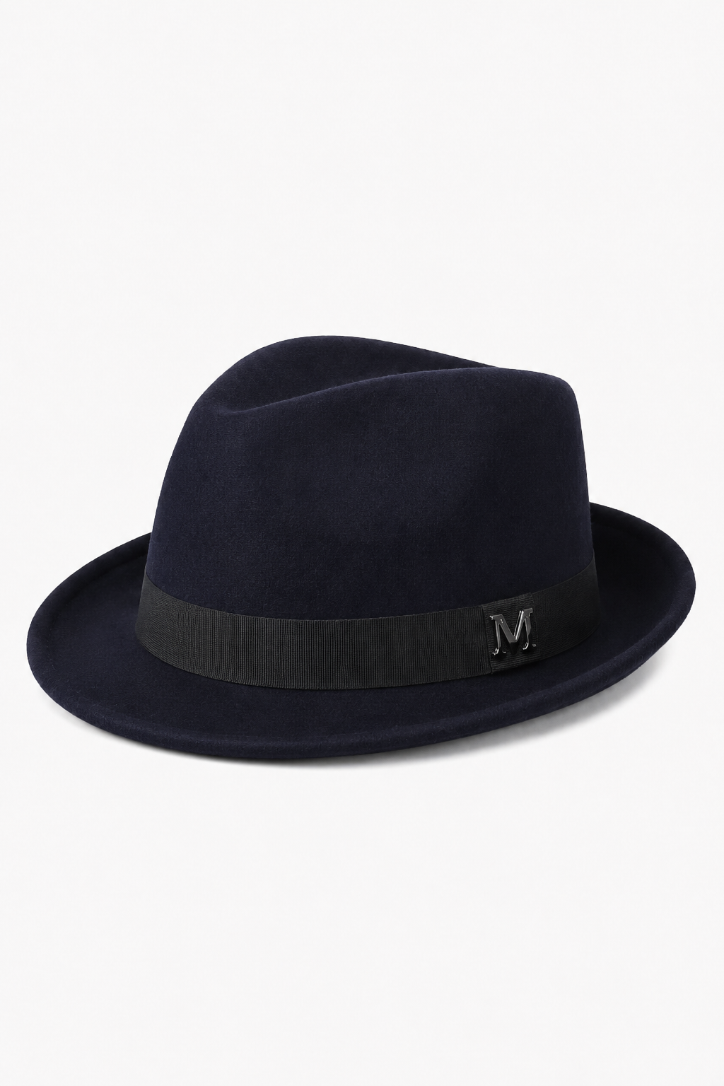 Marineblauer Fedora-Hut mit Hutband