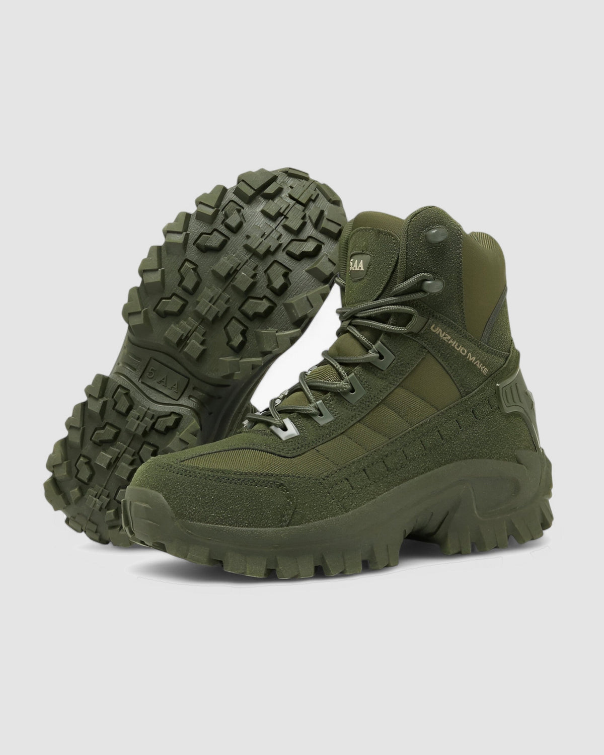 Herren Outdoorschuhe aus Mesh, rutschfest in Oliv