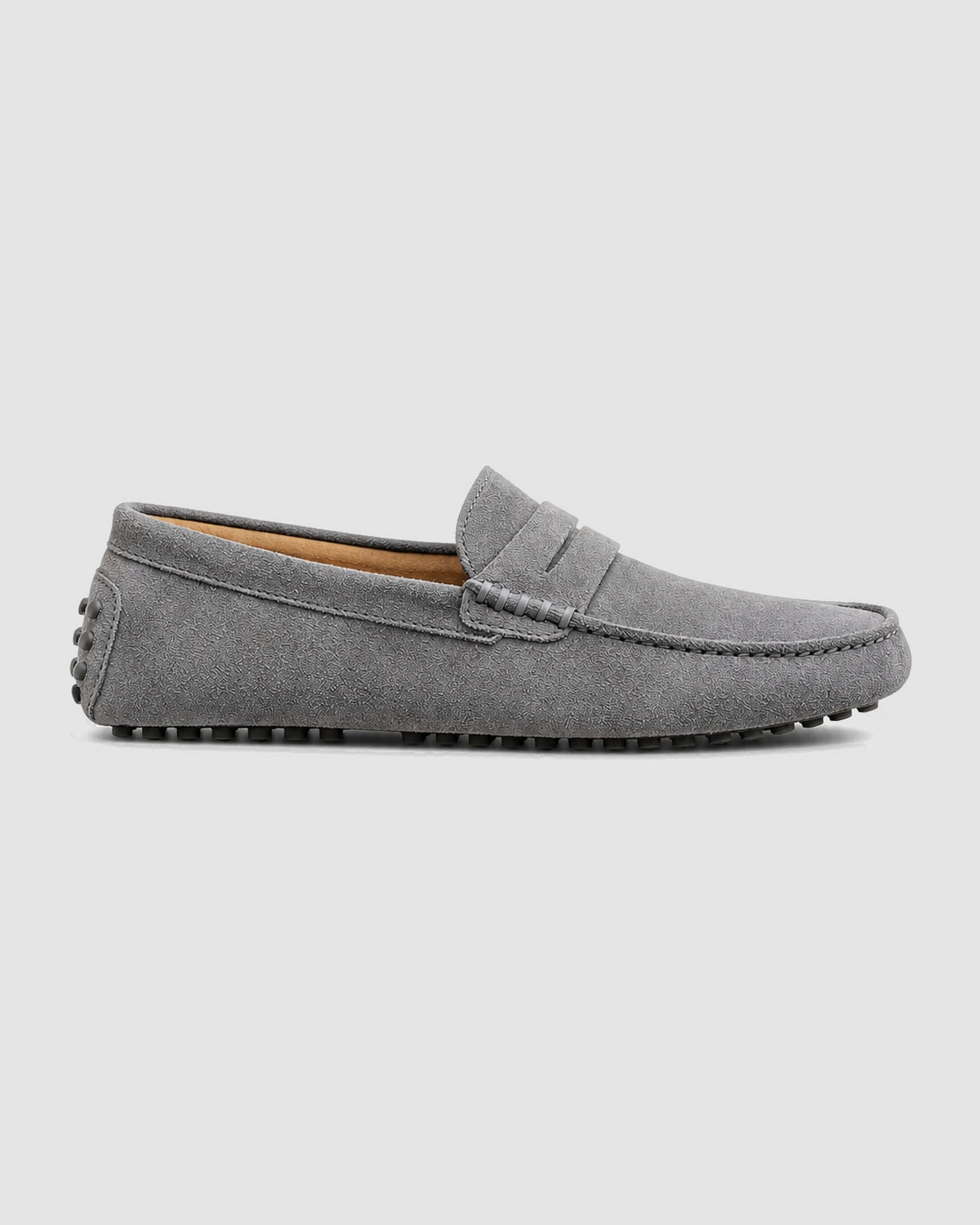 Herren Mokassins aus Veloursleder im Driving-Stil – Grau