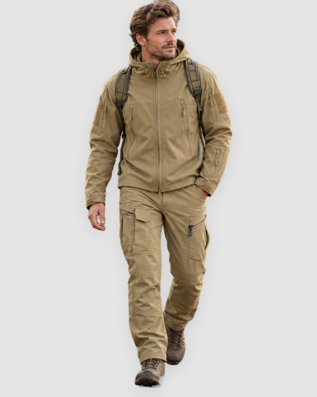 Herren Outdoor-Set mit gepolsterter Winterjacke und Cargohose, Bild 3