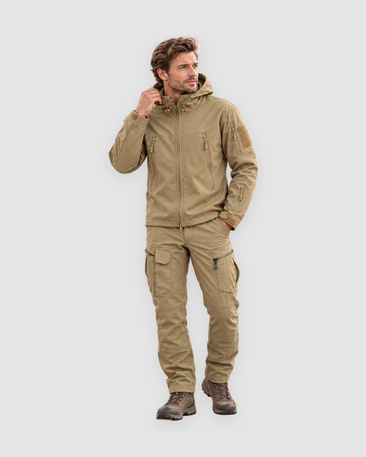 Herren Outdoor-Set mit gepolsterter Winterjacke und Cargohose, Bild 4