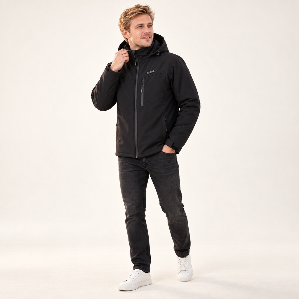 Herren Heizjacke mit 8 Wärmezonen – Powerbank-kompatibel