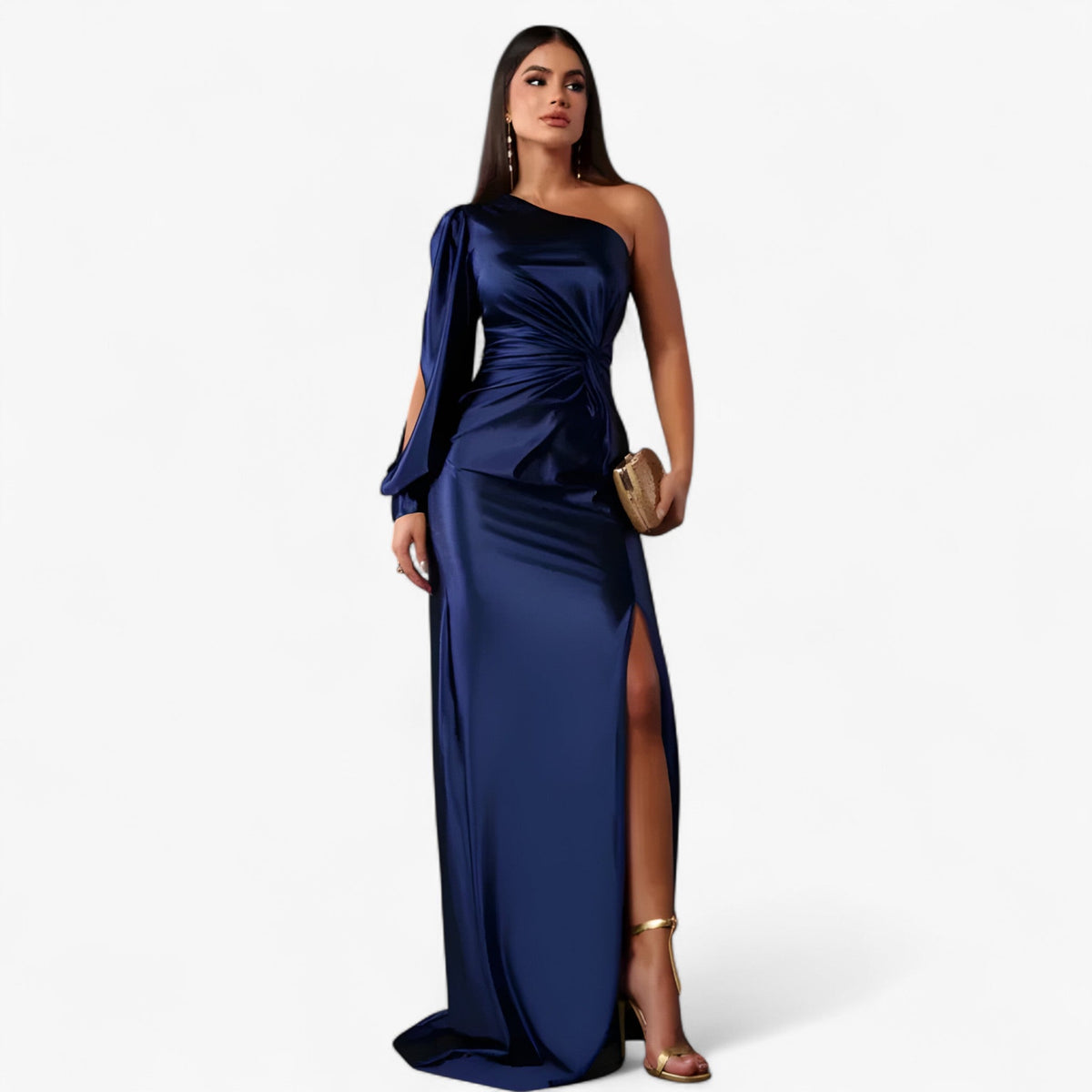 Damen Midikleid Satin