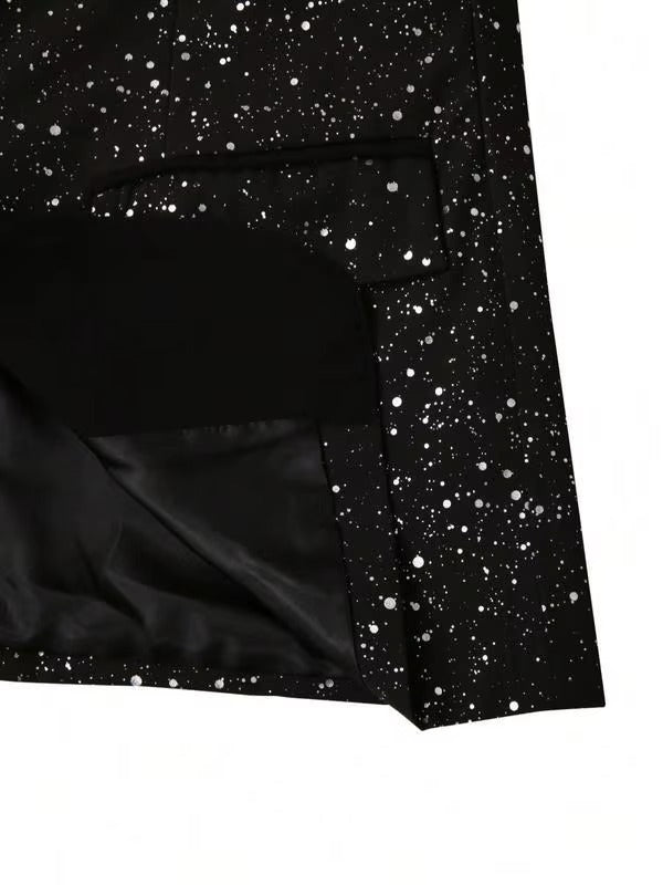 Herren Glitzer-Sakko mit Satin-Schalkragen