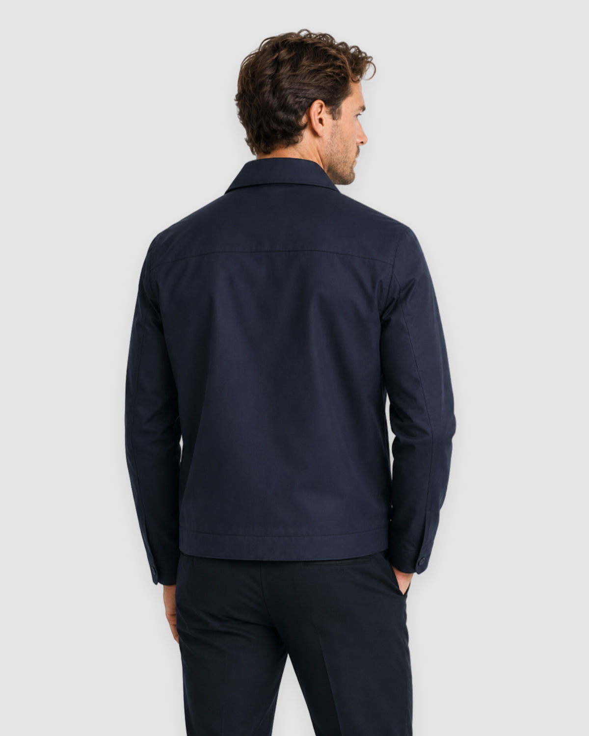 Herren Übergangsjacke mit Kragen – Dunkelblau, Bild 6
