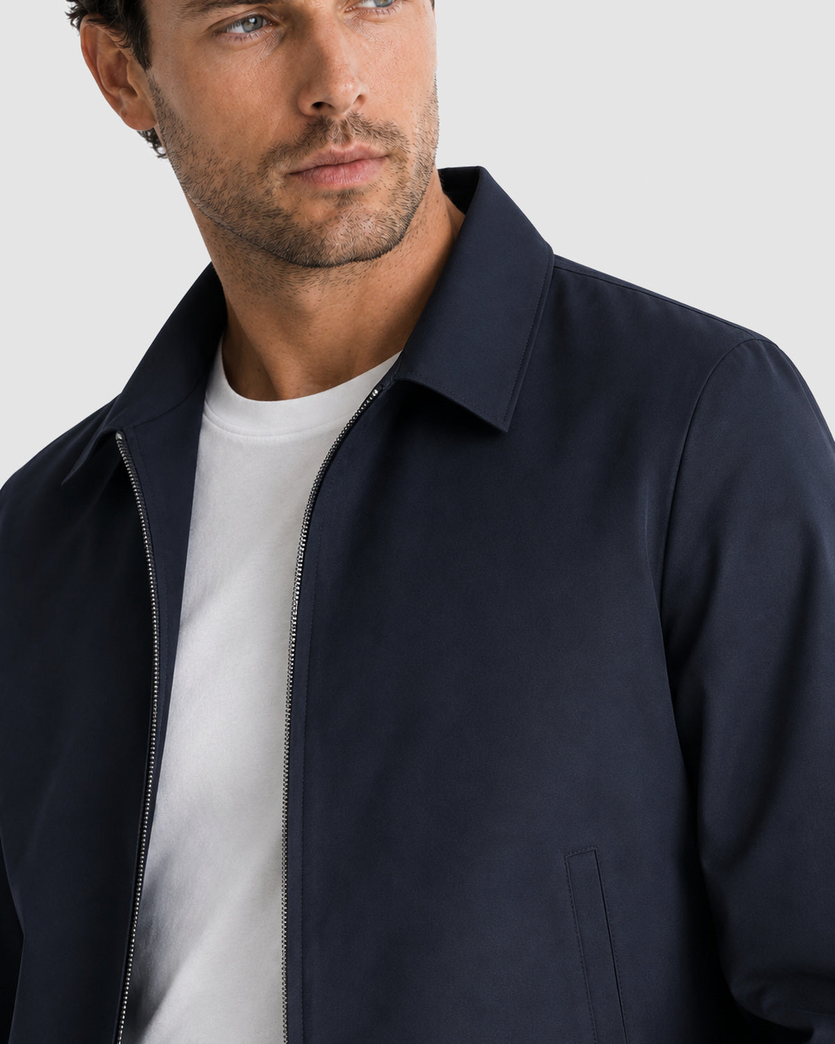 Herren Übergangsjacke mit Kragen – Dunkelblau, Bild 8