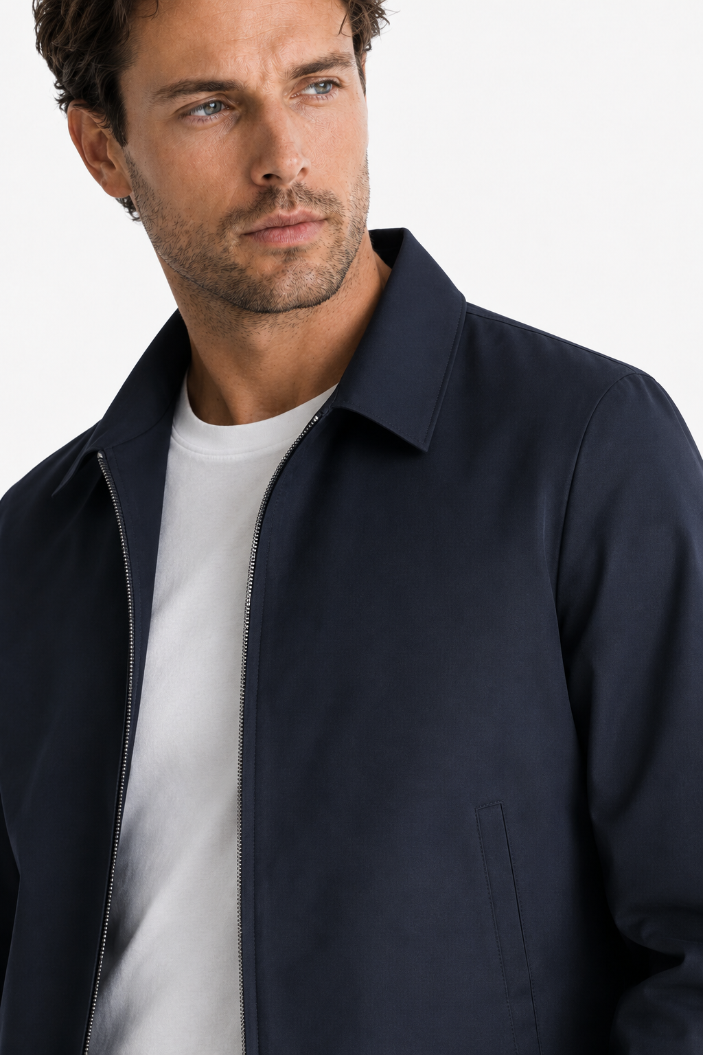 Herren-Übergangsjacke – Lockere Passform mit klassischem Kragen