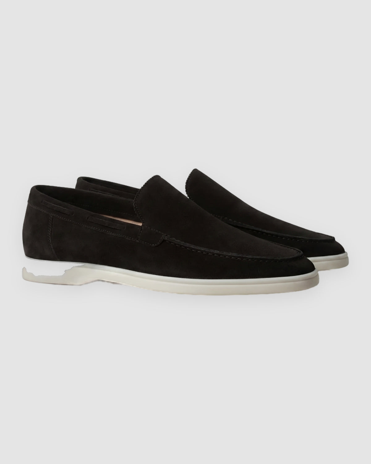 Herren Mokassins aus Wildleder, Slip-On in Schwarz