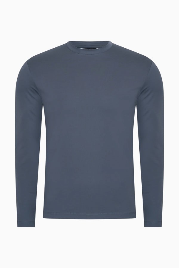 Beyoda Longsleeve Herren Steel Blue — Ärmel-Detail