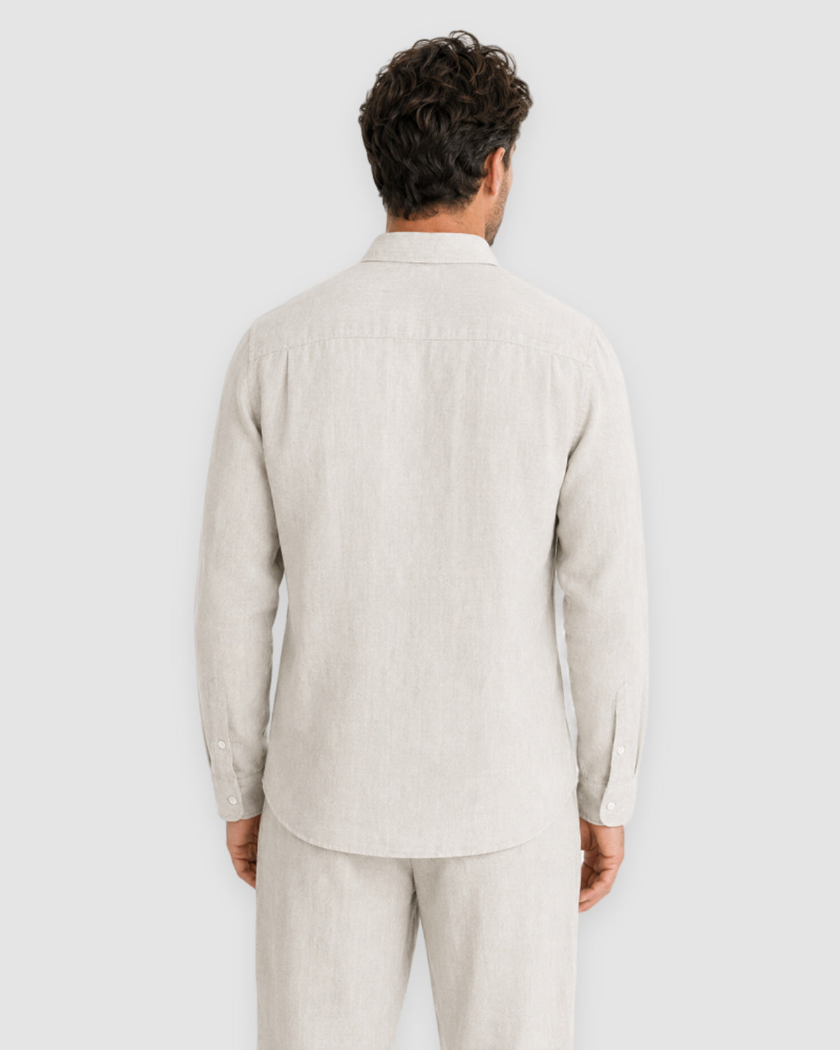 Herren Set Langarmshirt und Hose – Beige, Bild 4