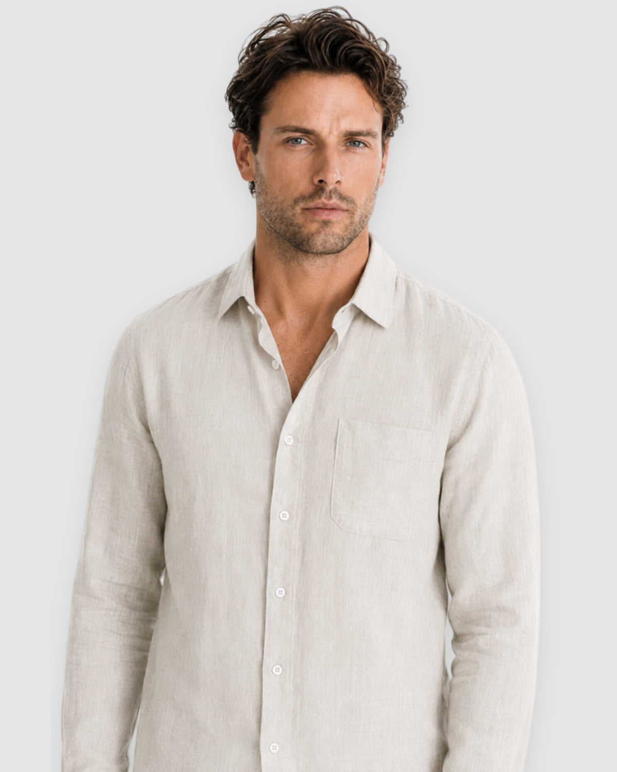 Herren Set Langarmshirt und Hose – Beige, Bild 7