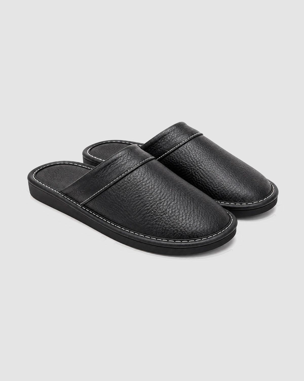 Herren Hausschuhe mit weicher Sohle – Schwarz