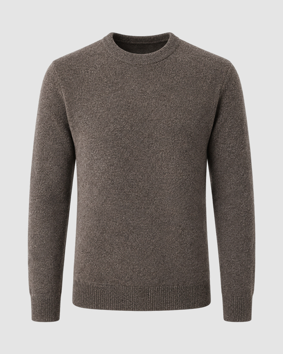 Herren Grobstrick-Pullover mit Rundhals – Grau