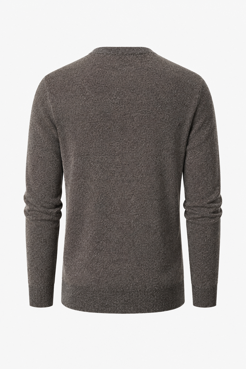 Herren Grobstrick Rundhalspullover - Grau