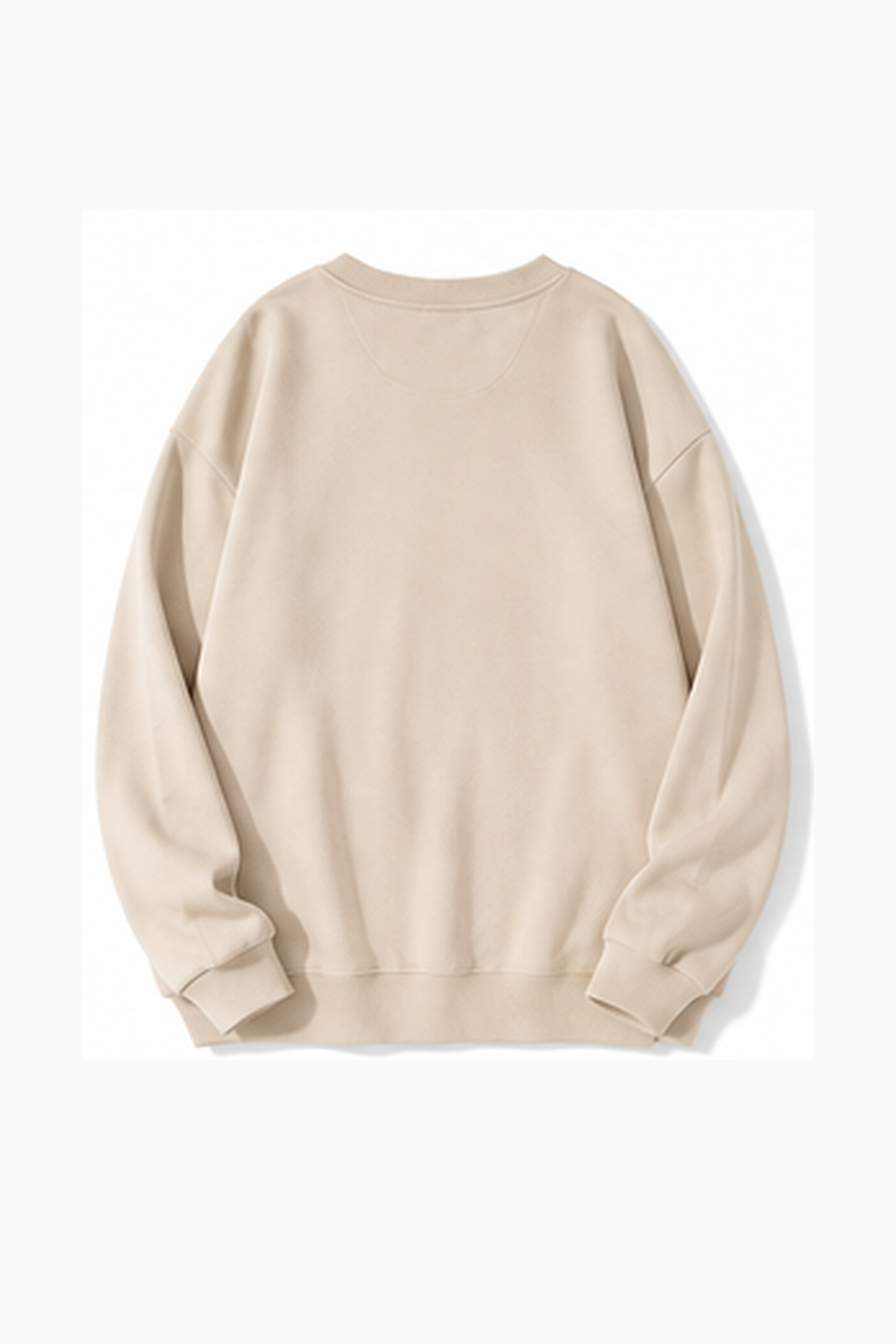 Beiges Sweatshirt mit Rundhalsausschnitt