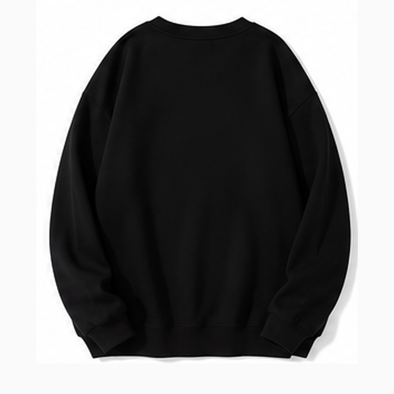 Schwarzes Sweatshirt mit Rundhalsausschnitt