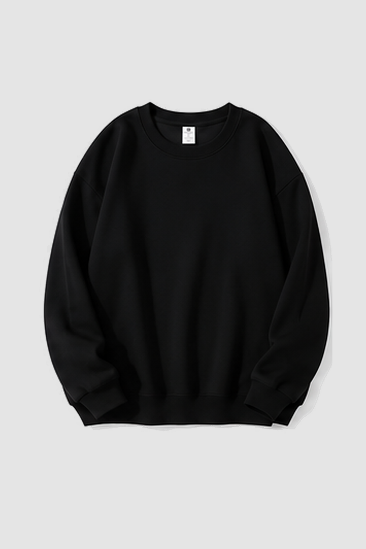 Herren Sweatshirt mit Rundhals – Schwarz, Bild 2