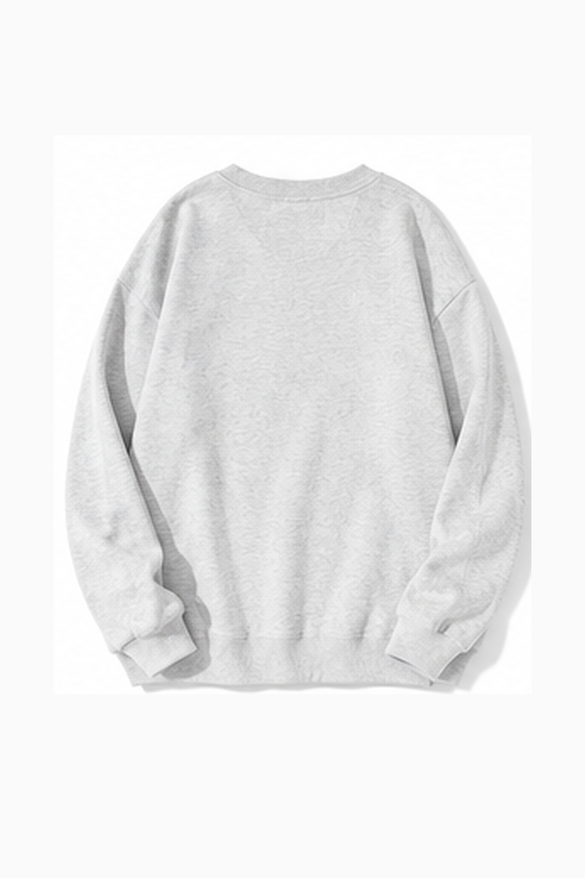 Hellgraues Sweatshirt mit Rundhalsausschnitt