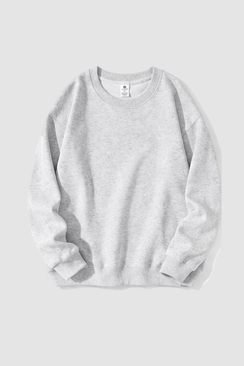 Herensweatshirt met ronde hals – Lichtgrijs