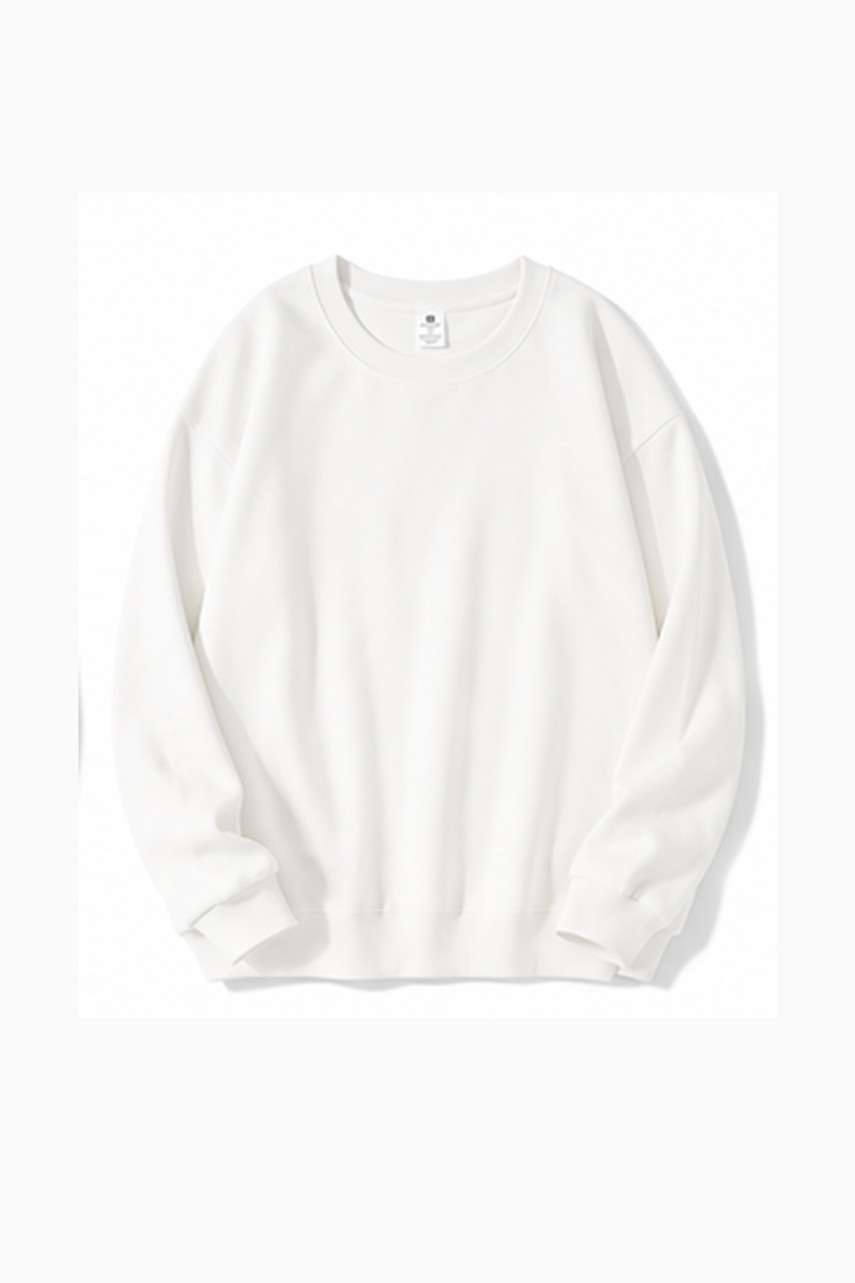 Weißes Sweatshirt mit Rundhalsausschnitt