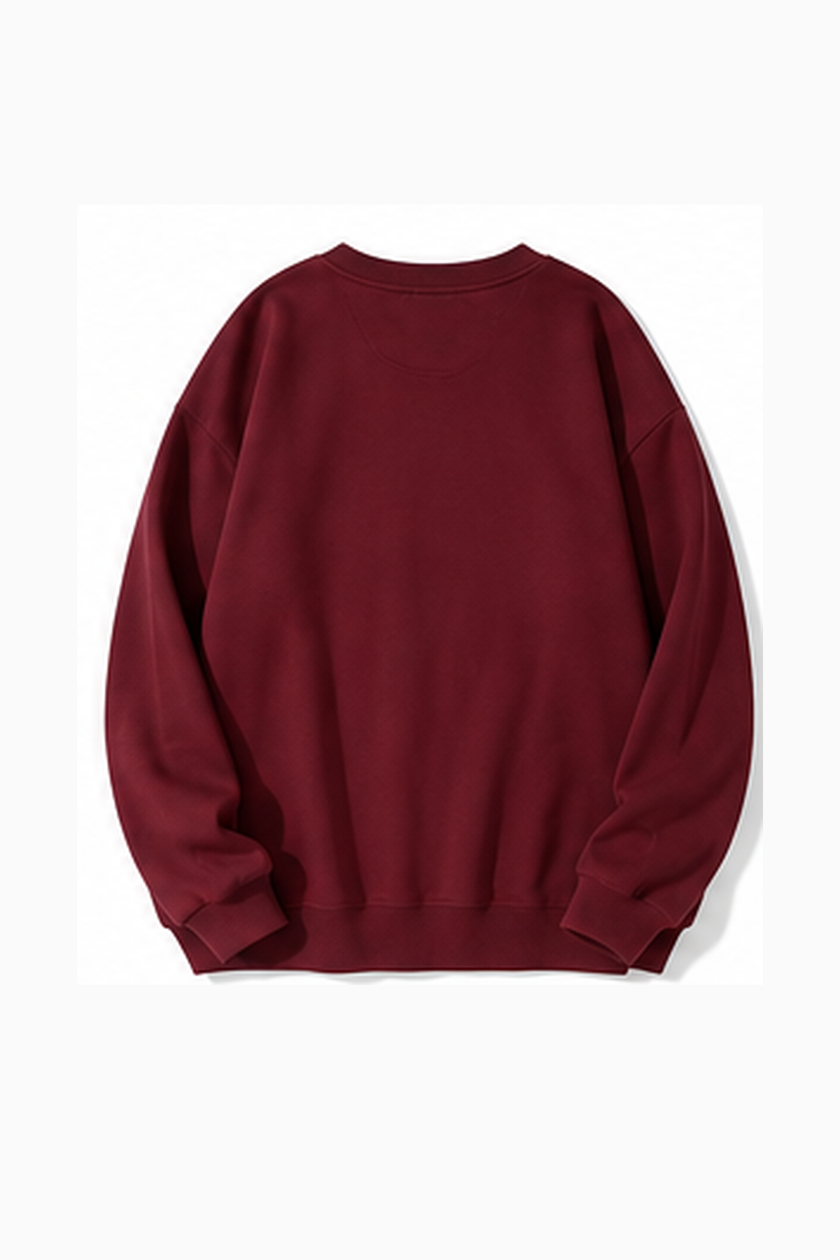 Weinrotes Sweatshirt mit Rundhalsausschnitt