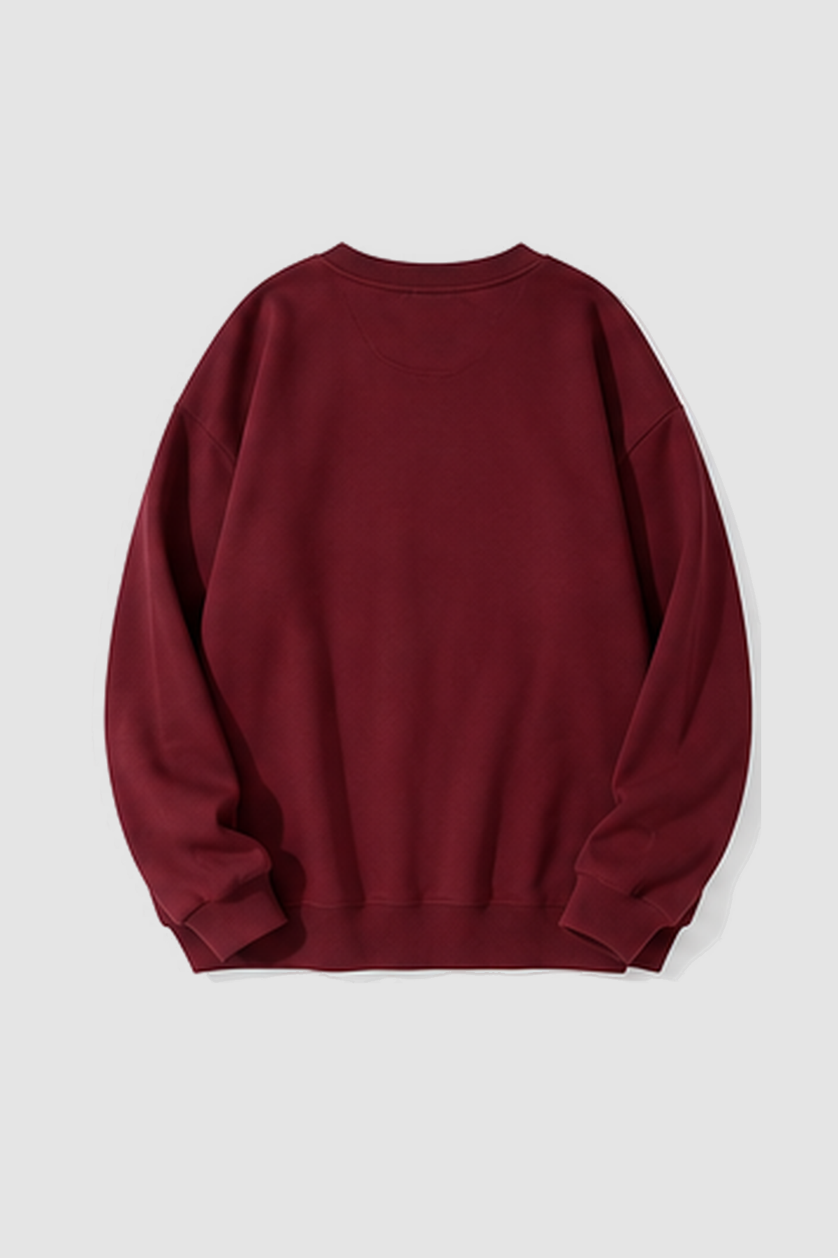 Herren Sweatshirt mit Rundhals – Weinrot, Bild 2