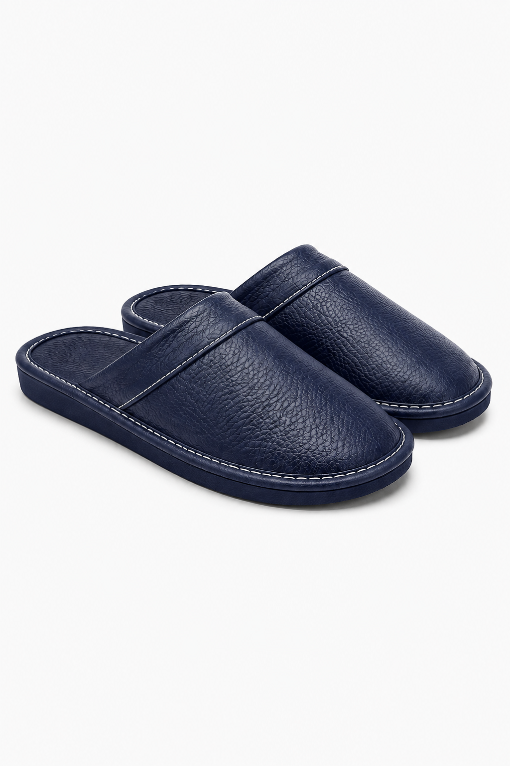 Herren-Hausschuhe in Navyblau mit weicher Sohle