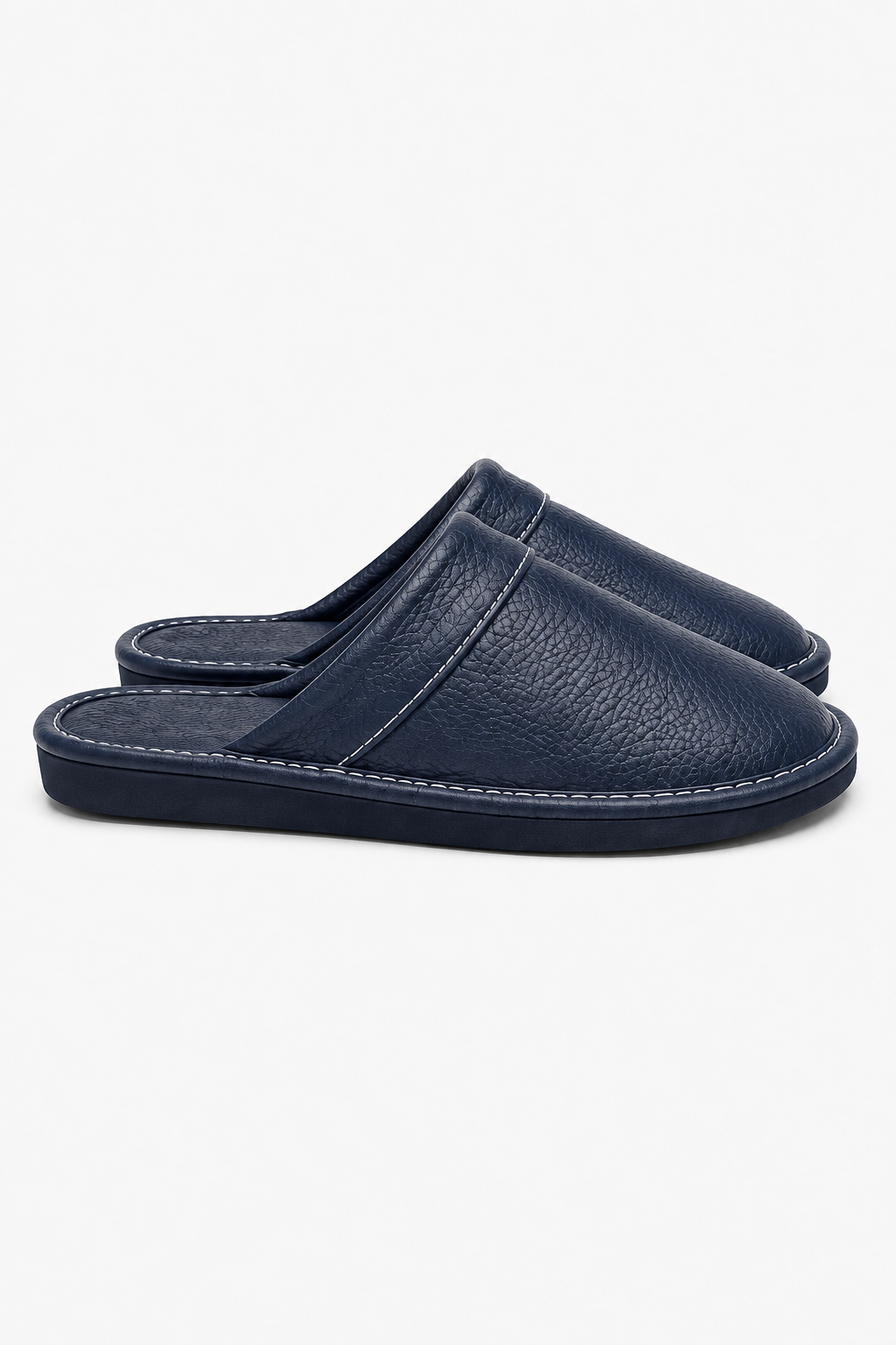 Herren-Hausschuhe in Navyblau mit weicher Sohle