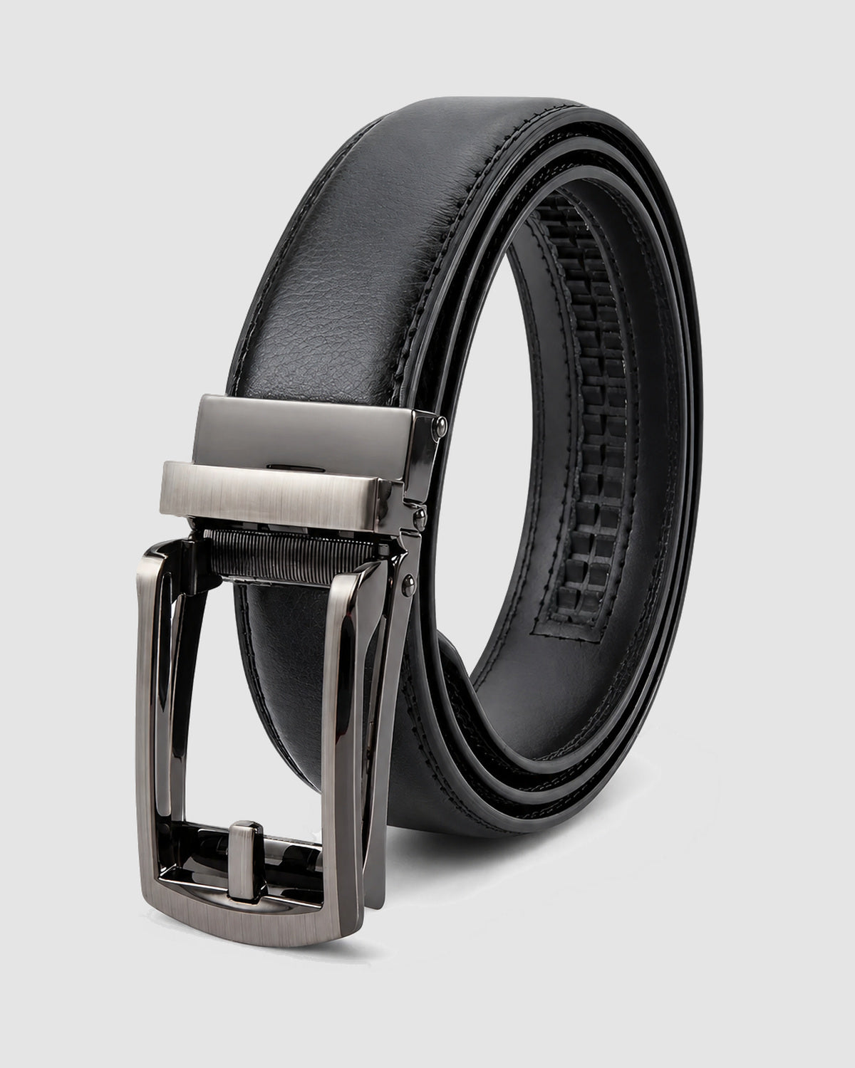 Herren Kalbsleder-Gürtel, elegant und vielseitig in Schwarz