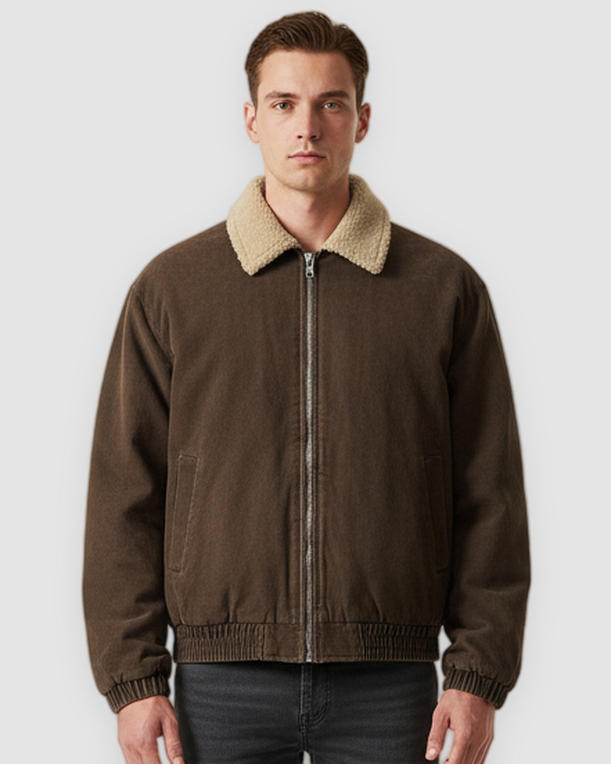 Herren Fleecejacke Polar im Streetwear-Stil, Vintage, Bild 2